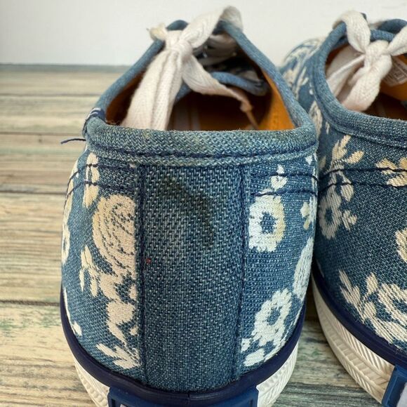 Keds Comfy Lace Up Walking Sneakers Blue Floral Print- Sz 6.5 - Picture 11 of 15